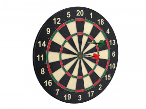 dartboard and darts 3D Model