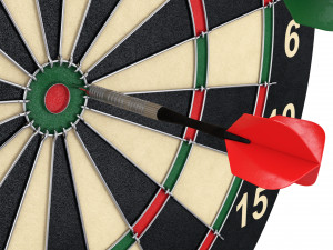 dartboard and darts 3D Model
