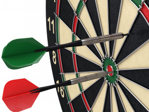 dartboard and darts 3D Model