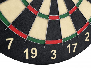 dartboard and darts 3D Model