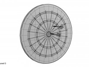 dartboard and darts 3D Model