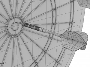 dartboard and darts 3D Model