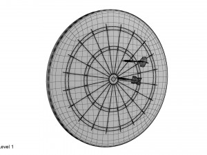 dartboard and darts 3D Model