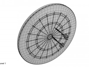 dartboard and darts 3D Model
