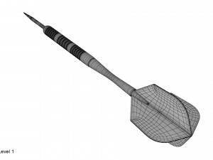 dartboard and darts 3D Model