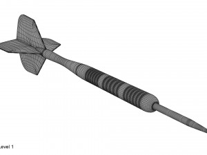 dartboard and darts 3D Model
