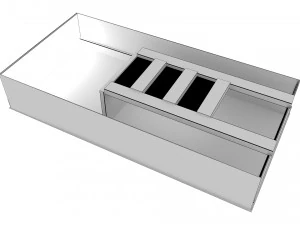 puste wnętrze pokoju 01 Model 3D