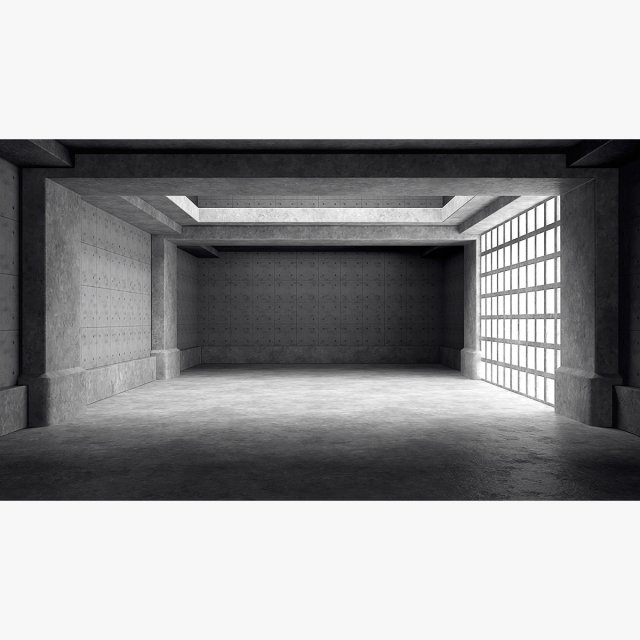 empty room interior 03 3D Модель .c4d .max .obj .3ds .fbx .stl .blend 
