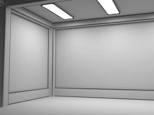 interno della stanza vuota 05 Modello 3D