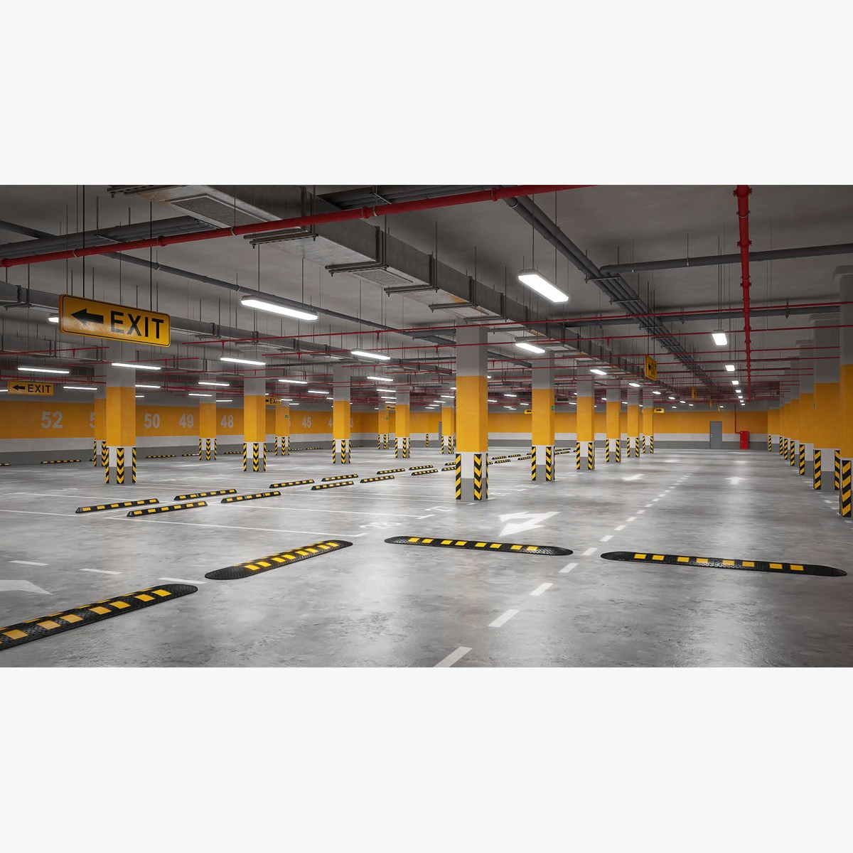 parking podziemny Model 3D .c4d .max .obj .3ds .fbx .stl .blend 