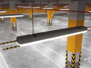 parking podziemny Model 3D