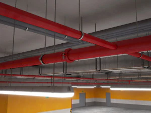 parking podziemny Model 3D