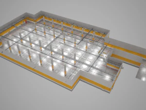 parking podziemny Model 3D