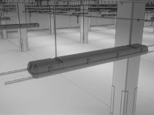 parking podziemny Model 3D