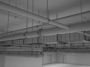 parking podziemny Model 3D