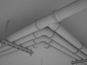 parking podziemny Model 3D