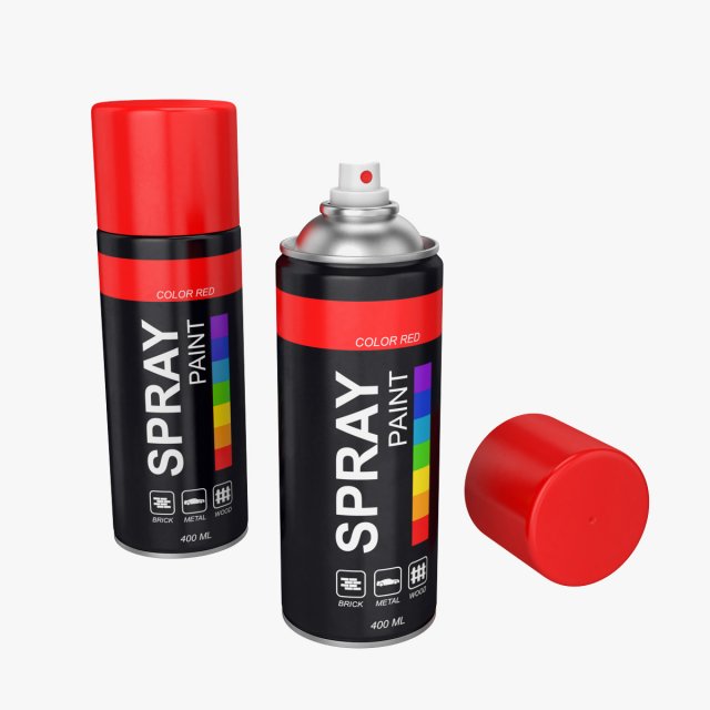 spray paint can 3D 模型 .c4d .max .obj .3ds .fbx .stl .blend 
