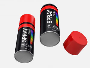 kaleng cat semprot Model 3D