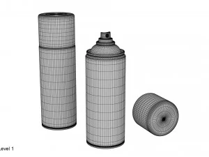 kaleng cat semprot Model 3D