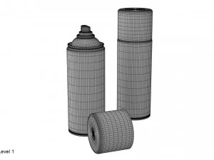 kaleng cat semprot Model 3D