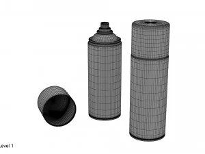 kaleng cat semprot Model 3D