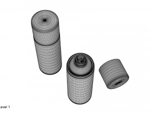 kaleng cat semprot Model 3D