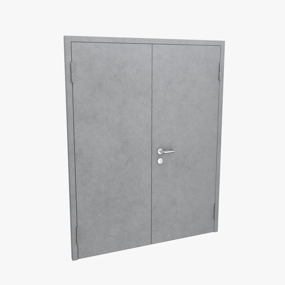 double metal door 3D Model .c4d .max .obj .3ds .fbx .stl .blend 