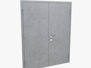 double metal door Modelo 3D