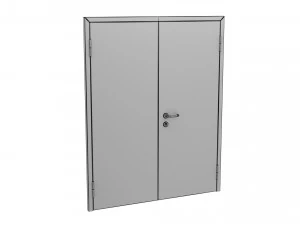 double metal door 3D Model