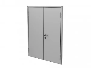 double metal door 3D Model