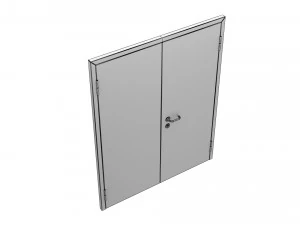 double metal door 3D Model