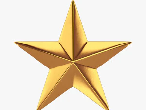 золота зірка 3D Модель