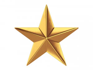 золота зірка 3D Модель