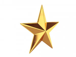 золота зірка 3D Модель