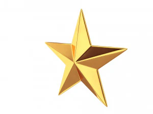 золота зірка 3D Модель