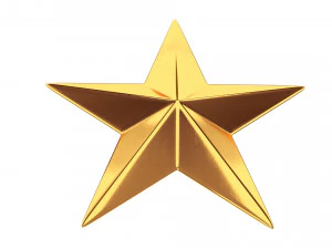 золота зірка 3D Модель