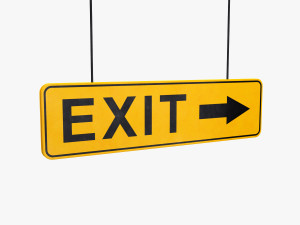 exit sign 3D 模型