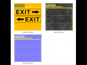 exit sign 3D-Modell