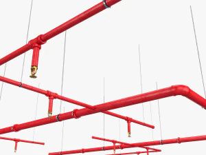 sistema de extinción de incendios Modelo 3D