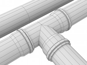 plastic plumbing pipe 3Dモデル