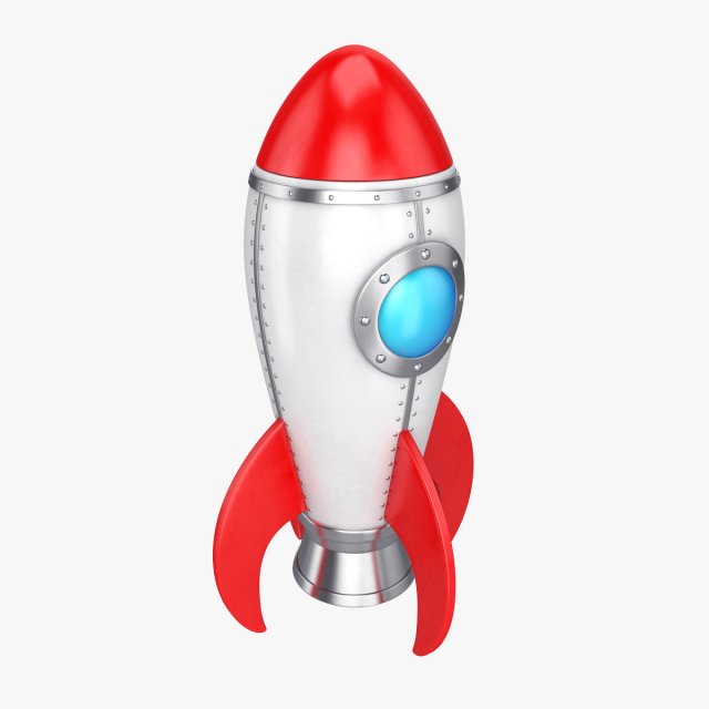 cartoon rocket 3Dモデル .c4d .max .obj .3ds .fbx .stl .blend 