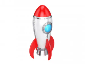 cartoon rocket 3D Model