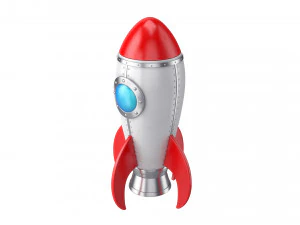 cartoon rocket 3D Model