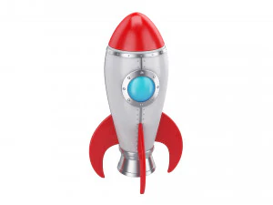 cartoon rocket 3D Model
