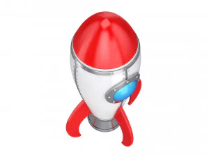 cartoon rocket 3D Model