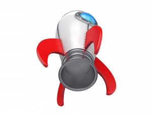 cartoon rocket 3Dモデル