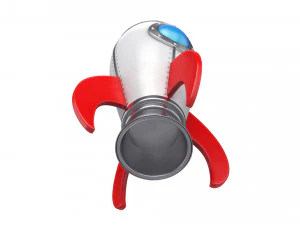 cartoon rocket 3D Model