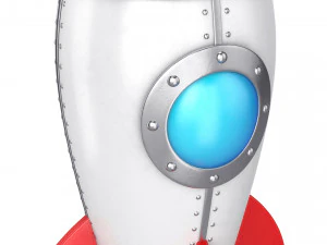 cartoon rocket 3D Model