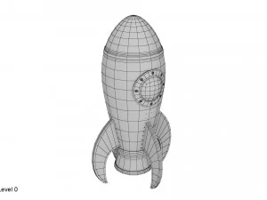 cartoon rocket 3D Model