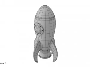 cartoon rocket 3D Model